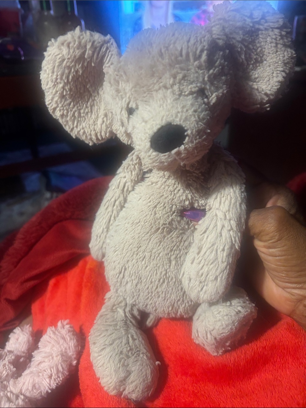 Jellycat Plush Beige Mouse Stuffed Animal - Soft Cuddly Toy